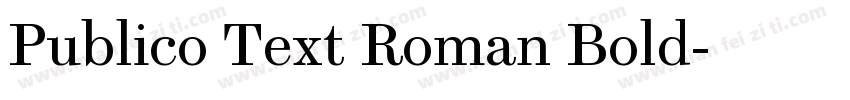 Publico Text Roman Bold字体转换